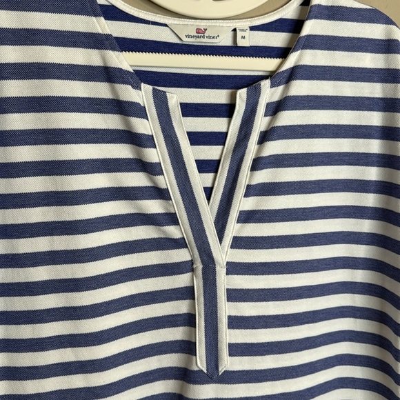 Vineyard Vines Swing Tunic Dress Blue White Striped size M - Picture 3 of 6